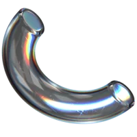 Glass arc decoration