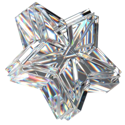 3D glass star crystal - ZK privacy