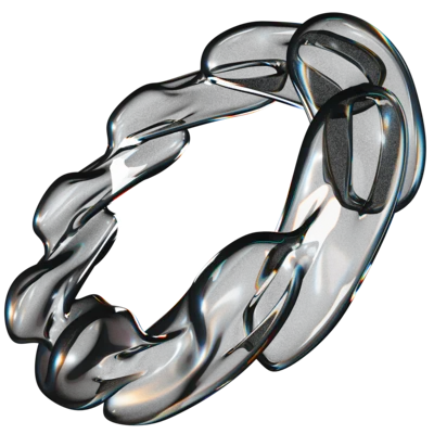 3D glass chain link - team coordination